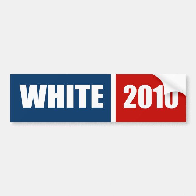 WHITE 2010 BUMPER STICKER (Front)