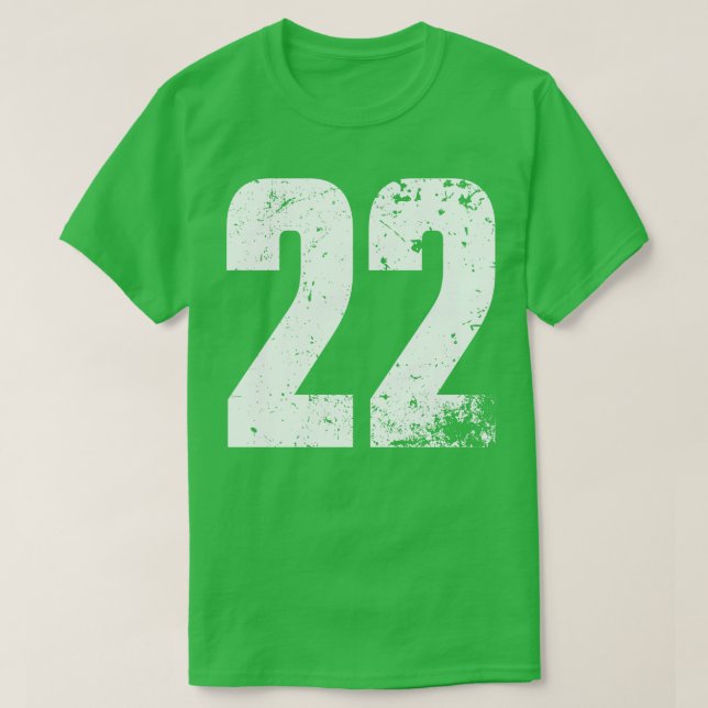White 22 Jersey Number Iowa BP17 TShirt (Design Front)