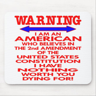 White 2nd Amendment American Mouse Pad