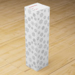 White 3-d snowflakes on a white background wine gift box<br><div class="desc">White,  3-d snowflakes against a white background with a raised,  3-d look</div>
