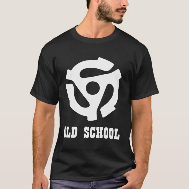 White 45 Rmp Record Player Adapter T-Shirt (Front)