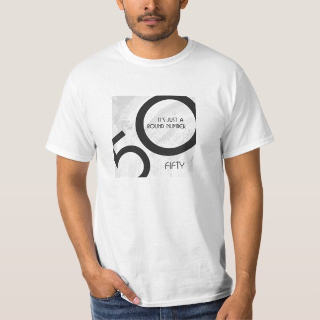 White 50 Decade Birthdday T-Shirt (Front)