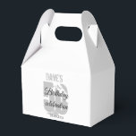 White 50th Any Age Birthday Party Custom  Favour Box<br><div class="desc">White Black Personalised 50th Any Birthday Party custom favour box</div>