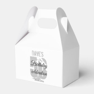 White 50th Any Age Birthday Party Custom  Favour Box