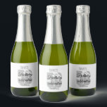 White 50th Any Age Birthday Party Mini Sparkling Wine Label<br><div class="desc">White Black Personalised 50th Any Birthday Party Mini sparkling wine Labels</div>