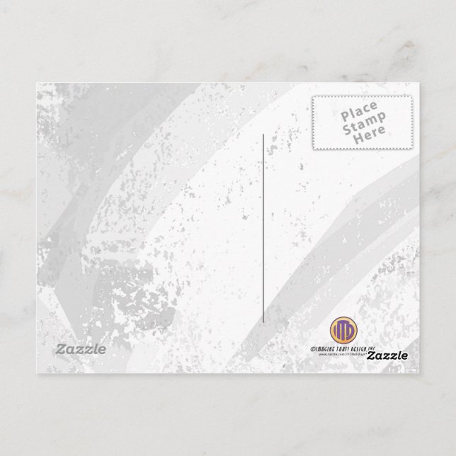 White 70 Decade Birthday Postcard (Back)