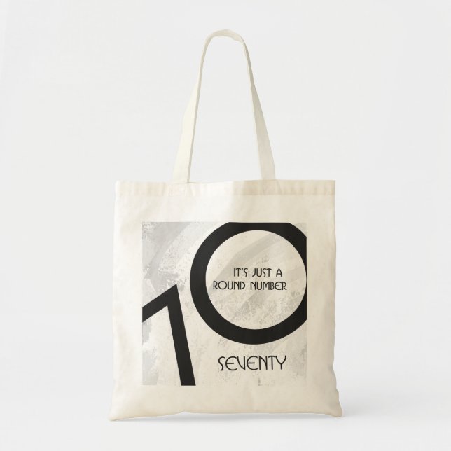 White 70 Decade Birthday Tote Bag (Front)