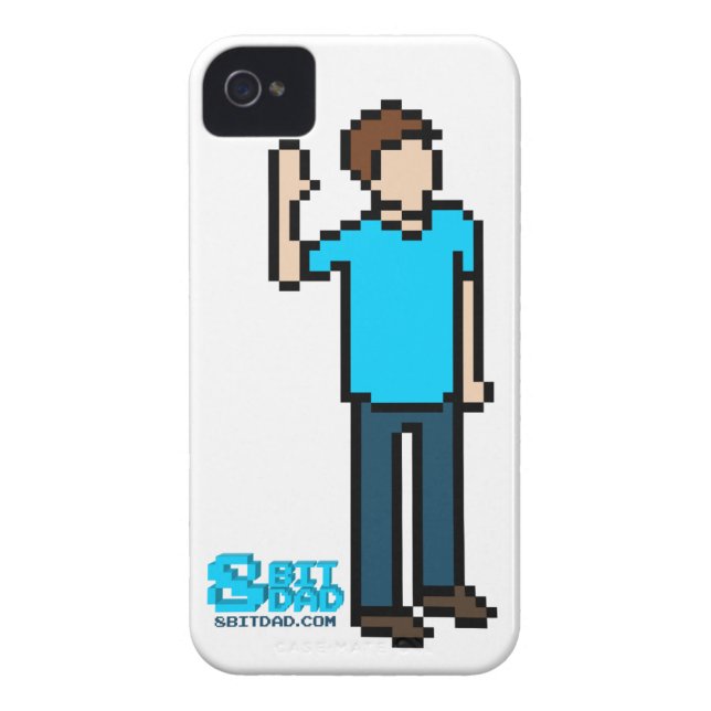 White 8-bit iPhone 4 Case (Back)