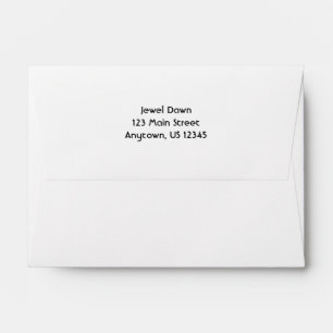 White A6 4x6 Back Flap Return Address Envelopes