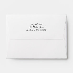 White A6 4x6 Back Flap Return Address Envelopes