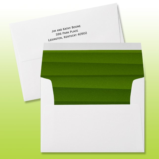 White A7 Green Lined Envelope (Creator Uploaded)