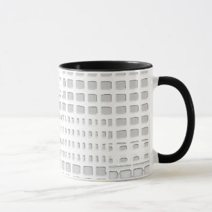 White abstract design mug