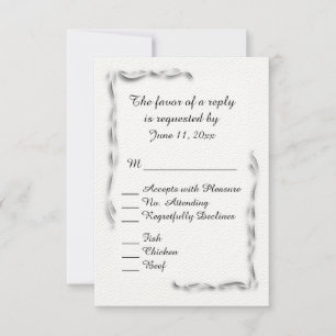 White accent Menu Choices RSVP