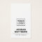 White add logo social media vertical business card