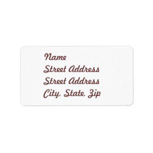 White  Address Sticker
