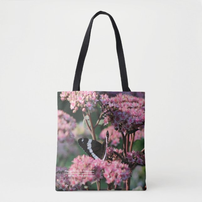 White Admiral Butterfly Matrona Sedum Tote Bag (Front)
