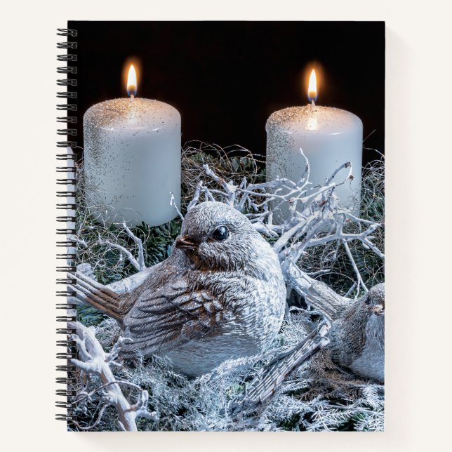 White Advent Wreath Notebook (Front)