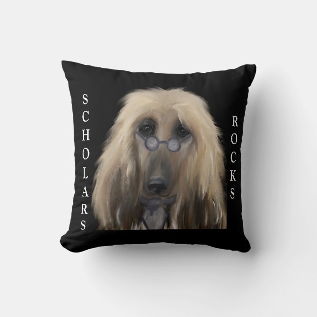 White Afghan Hound    Cushion (Front)