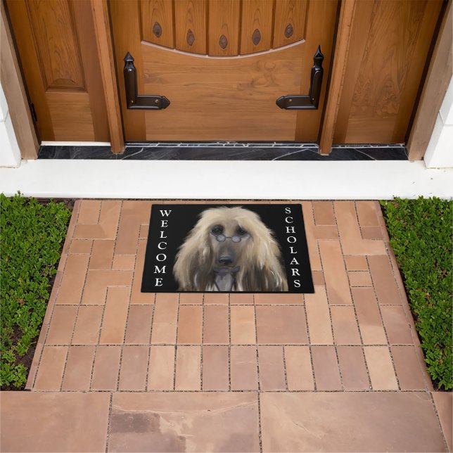 White Afghan Hound    Doormat (Outdoor)