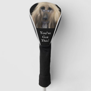 White Afghan Hound Golf Head Cover