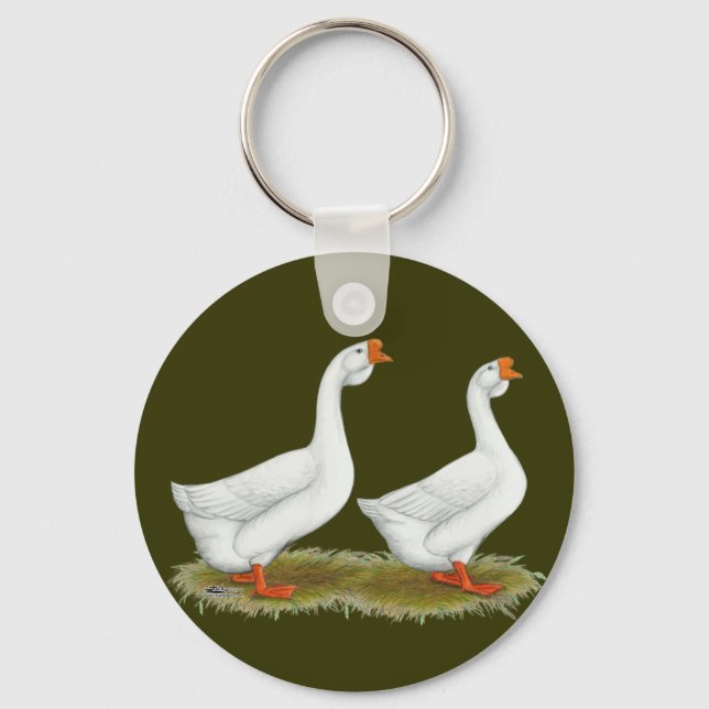 White African Geese Key Ring (Front)