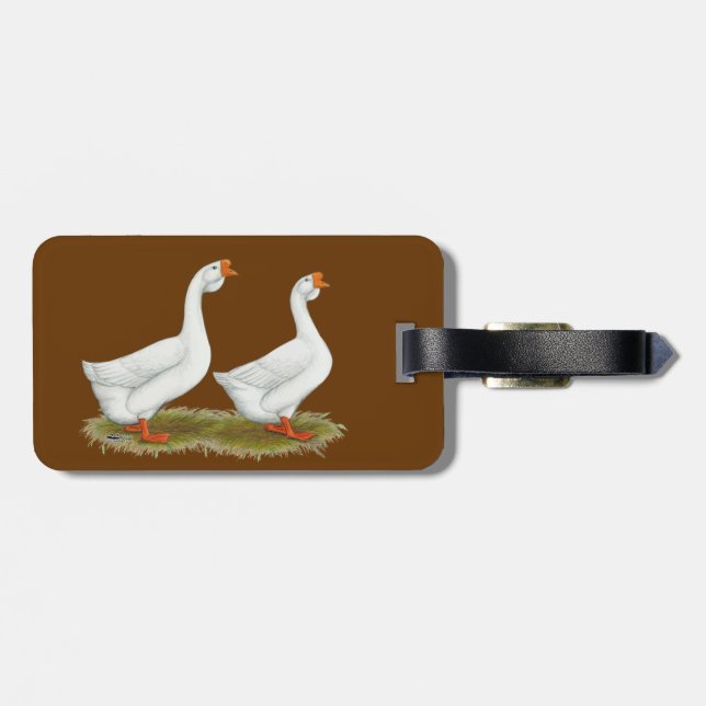 White African Geese Luggage Tag (Back Horizontal)