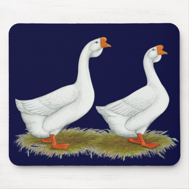 White African Geese Mouse Pad (Front)