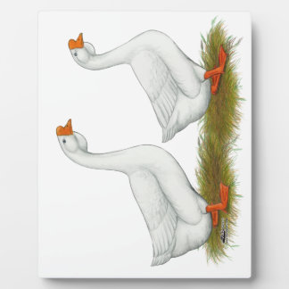 White African Geese Plaque
