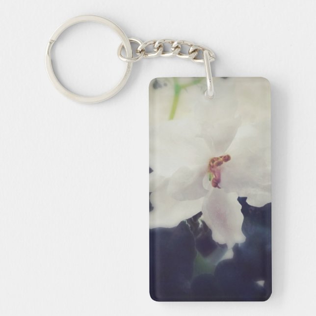 White African Violet Key Ring (Front)