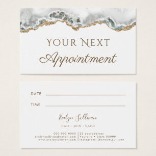 White Agate Appointment Card