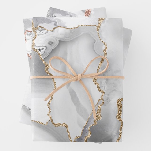 white agate wrapping paper sheet (In situ)