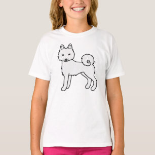 White Alaskan Klee Kai Cute Cartoon Dog T-Shirt
