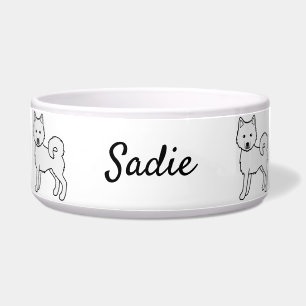 White Alaskan Malamute Cartoon Dogs & Custom Name