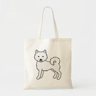 White Alaskan Malamute Cute Cartoon Dog Tote Bag