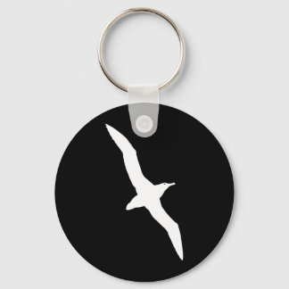 White Albatross Bird In Flight Key Ring