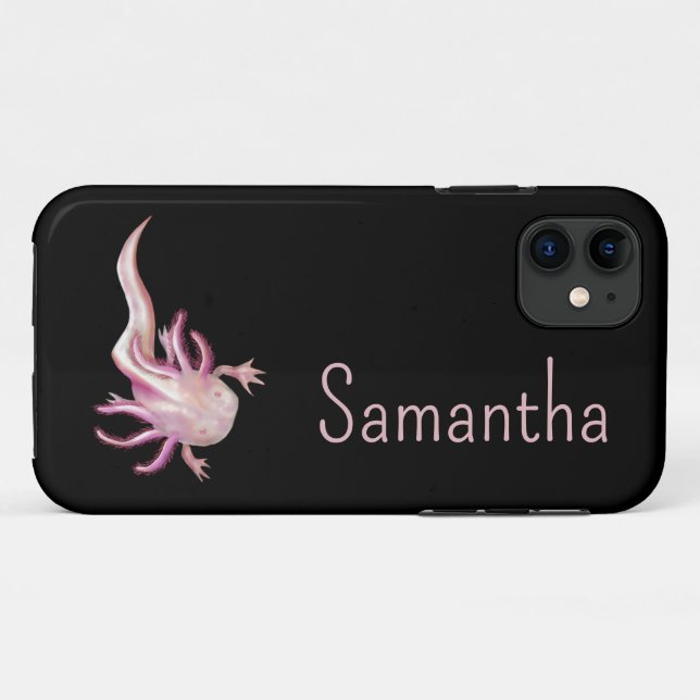 White Albino Axolotl Art Case-Mate iPhone Case (Back (Horizontal))