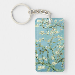 White almond blossom by Vincent Van Gogh Key Ring