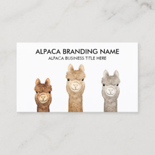 White Alpaca Farm Business Card