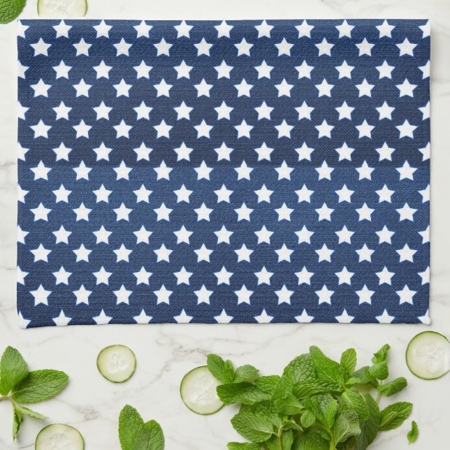 White American Stars Tea Towel (Folded)