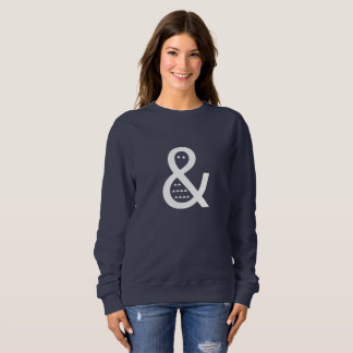 White Ampersand Fish Funky Women’s Fashion Sweater