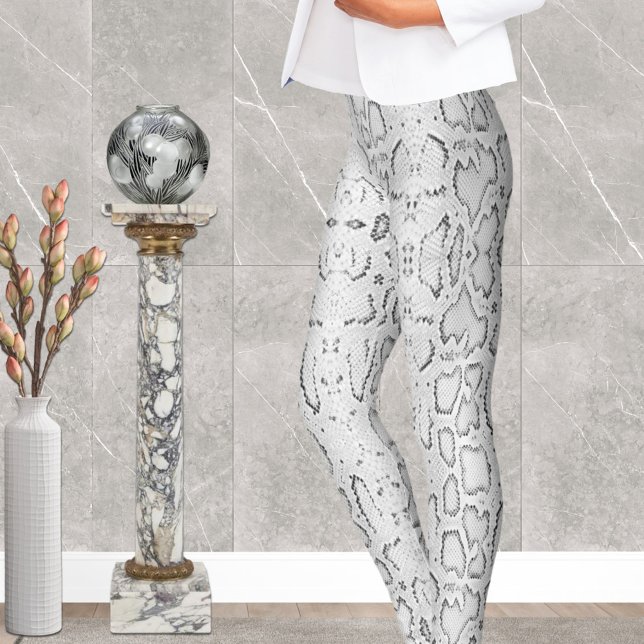 White Anaconda Snakeskin Leggings (Creator Uploaded)