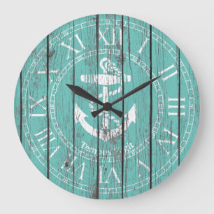 White Anchor Personalise Large Clock