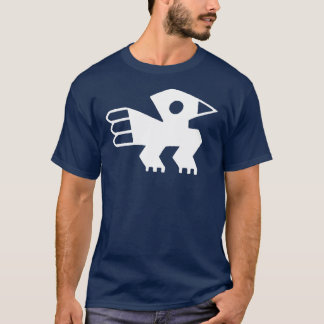 White Ancient Inca Bird Symbol Graphic T-Shirt