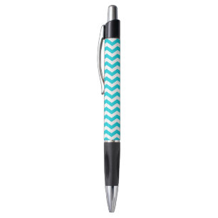 White and Aqua Zig Zag Pattern