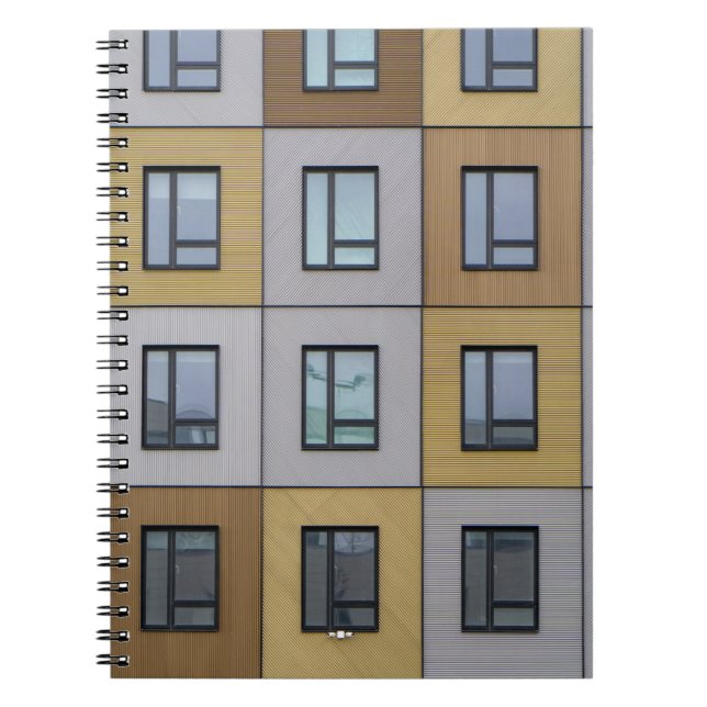 White and beige building windows notebook (Front)
