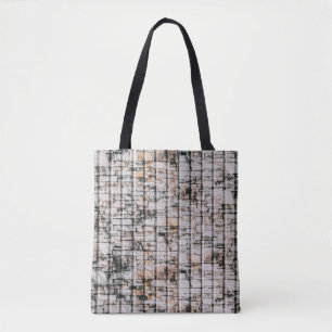 White and black abstract painting tote bag