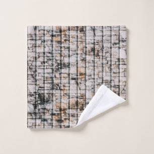 White and black abstract painting wash cloth