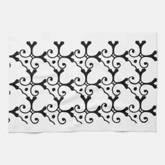 WHITE AND BLACK ABSTRACT towel
