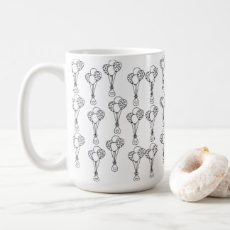 White And Black Balloons Patterns Coffee Mug