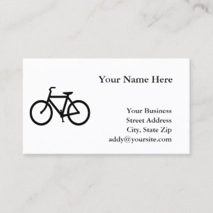 White and Black Bicycle Business Card